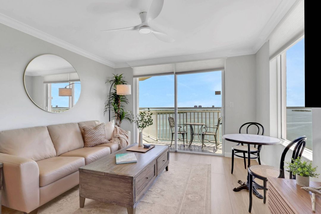 Living room at Lovers Key Resort with luxurious couch